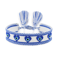 European And American Blue Eyes Lucky Embroidery Tassel Hand Rope