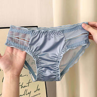 Glossy Ice Silk Breathable Comfortable Classic Panties