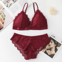Detachable And Detachable Triangle Cup Gathers Two-piece Underwear Without Steel Ring