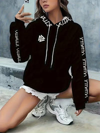 Women's Zebra-Print Casual 3D Printed Hoodie