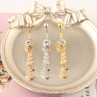 Korean Version Of Star And Moon Titanium Steel Umbilical Nail