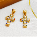 Stainless Steel 18K Gold-plated Earrings For Women