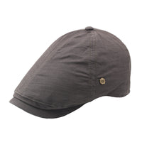 Plaid Men's Flat Cap Retro W Copper Button Beret