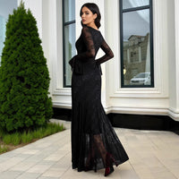 Square-neckline Asymmetrical Hem Figure-hugging Dress