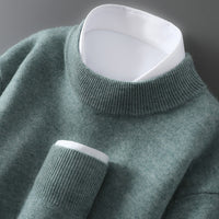 Men's Casual Loose-Fitting Cashmere Base-Layer Sweater