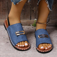Plus Size With Round-toe Sandles Flat Bottom