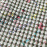 Loose Short Sleeve Plaid Shirt Men
