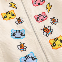 Cartoon Embroidered Casual Jacket For Men