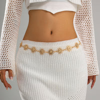 Fashion SUNFLOWER Waist Chain Female Special-interest Design