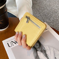 Women's Short Leather Wallet Large Capacity