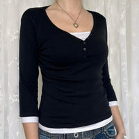 Women's Minimalist Long Sleeve Bottoming Vest T-shirt