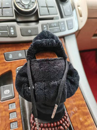 Velvet Car Gear Handle Sleeve Handle Decorative Knob Hoodie Handbrake Cover Hoodie
