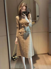 Elegant French-style Sophisticated Lady Dress