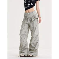 Loose Straight Wide Leg Casual Trousers