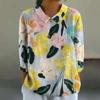 Women's Loose Casual Graffiti Printing Shirt