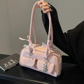 Bow-tie Ribbon Bowling Bag A Stylish High-capacity Shoulder And Tote Bag