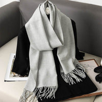 Solid Color Maillard Scarf Cashmere-like Women Warm Shawl