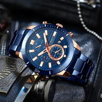 Men's Multifunctional Quartz Waterproof Watch
