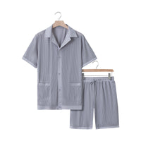 Design Beach Hawaii See-through Dress Short Sleeve Cardigan Shorts Suit