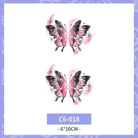 Waterproof And Durable Colorized Butterfly Tattoo Sticker
