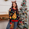 Womens Casual Loose-fit Laid-back Color-block Sweater
