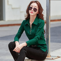 Womens Stylish Casual Slim-fit Lapel Top