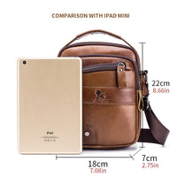 Men's Casual Simple First Layer Small Cowhide Crossbody Bag