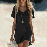Women's V-Neck Casual Comfortable Pocket Dress