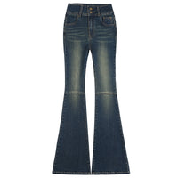 Women's Retro Double-button Skinny Jeans