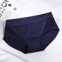 Cotton Mid-waist Girls Cotton Underwear Simple Solid Color