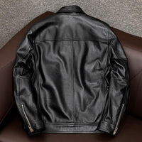 Lapel Short Leather Pattern Leather Jacket With Cotton Plus Size