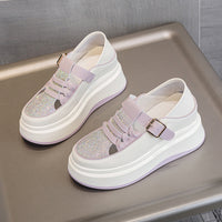 Rhinestone Wedge Two-way Wear Platform Casual Shoes