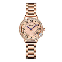 Stylish Quartz Full-Diamond Stainless Steel Waterproof Womens Watch
