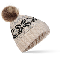 New Big Snowflake Christmas Woolen Hat Warm Hood Knitted Hat