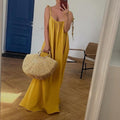 Double Layer Ruffled Fabric Loose Strap Dress