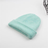 Angora Rabbit Fur Knitted Woolen Hat