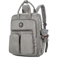 Nylon backpack college wind big school students large capacity multi-function backpack tide