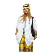 Japanese Fashion Brand Funnny And Creative Hand-painted Tie Design Men And Women Loose Shirt