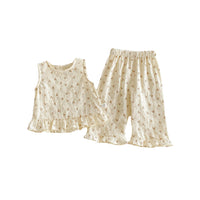 Children's Sleeveless Top Fashionable Casual Pants Two-piece Set