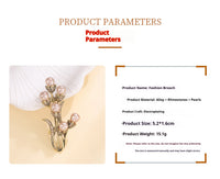High-End Pearl Flower Bouquet Brooch For Women, Lite Luxury