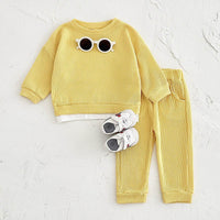 Spring And Autumn Newborn Long Sleeve Fake Two-piece Suit