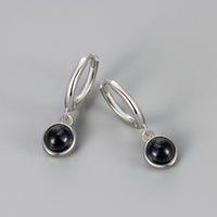 Synthetic Moonstone Agate Turquoise Earrings