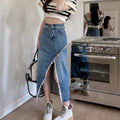 High-waisted Figure-flattering Niche Mid-length A-line Skirt