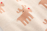 Cute apricot deer plus velvet romper