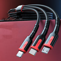 Fast Charge Data Cable One Drag Three 66W Braided USB