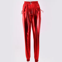European and American fashion casual leather pants