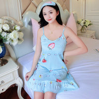 Sling Nightdress Women's Pajamas With Chest Pad