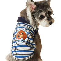 Tony Bear Dog Clothes Striped Polo Shirt