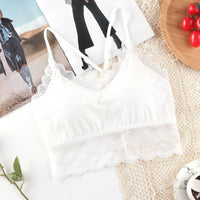 Ice Silk Thread Wrapped Chest Bottoming Underwear With Chest Pad Tube Top