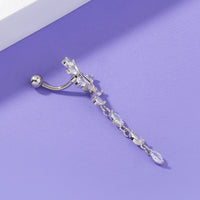 Personalized Chamfered Zircon Umbilical Umbilical Ring